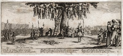 Krigets elände och olyckor ... (gravyr) av Jacques Callot
