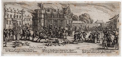 Krigets elände och olyckor ... (gravyr) av Jacques Callot