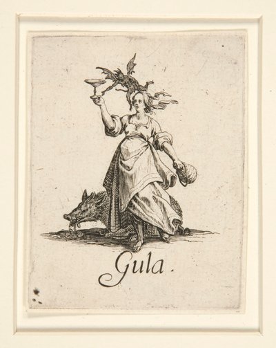 De sju dödssynderna: La Gourmandise (frosseri) av Jacques Callot