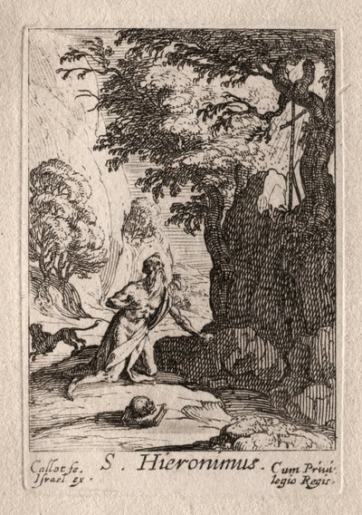 The Penitents: St. Jerome. av Jacques Callot