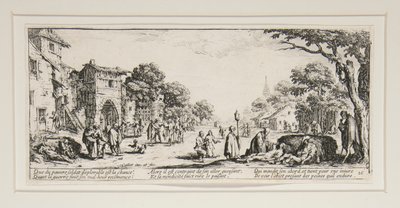 Krigets stora elände: N. 16 - De döende vid vägarnas sida av Jacques Callot