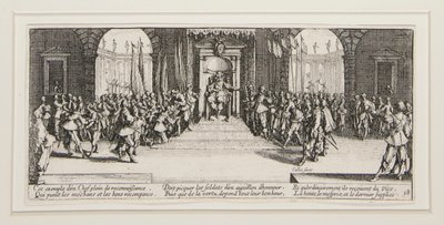Krigets stora elände: Nej. 18 - Fördelning av belöningar av Jacques Callot