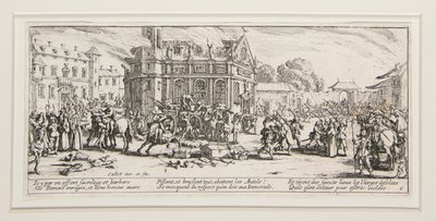 Krigets stora elände: nr 6 - Förödelse av av Jacques Callot