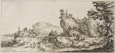 Laddar varor, från olika scener designade i Florens av Jacques Callot