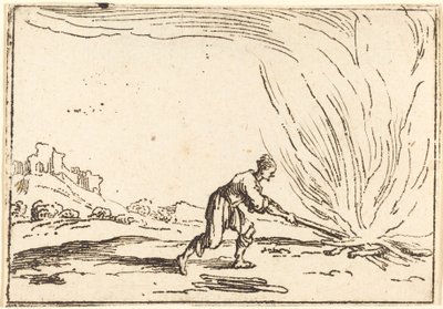 Man deltar i en brand av Jacques Callot
