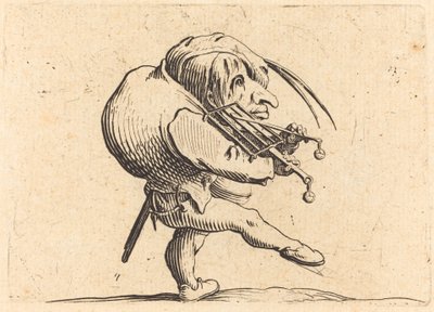 Man som skrapar en grill av Jacques Callot