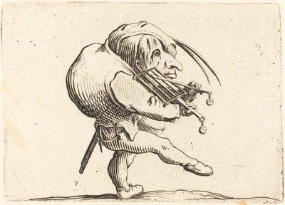 Man som skrapar en grill av Jacques Callot