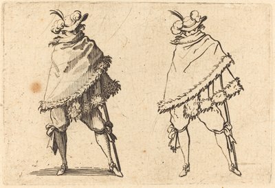 Man insvept i sin mantel av Jacques Callot