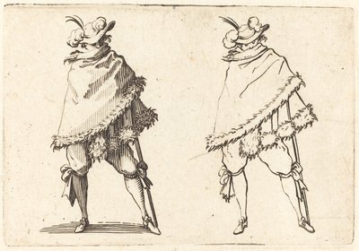 Man insvept i sin mantel av Jacques Callot