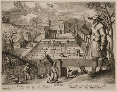 Mars, ur serien "Månaderna" av Jacques Callot