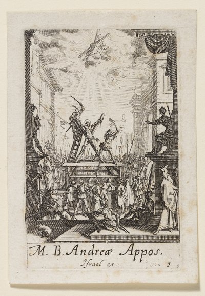 Aposteln Sankt Andreas martyrskap (Den salige aposteln Andreas martyrskap) av Jacques Callot