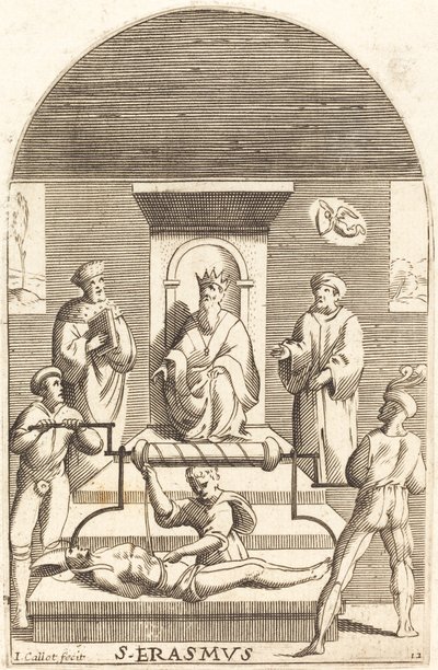 Sankt Erasmuss martyrskap av Jacques Callot