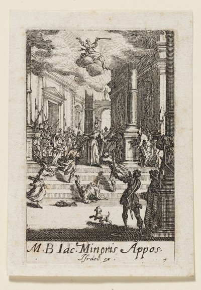 Aposteln Jakobs martyrium (Jac. Minoris Appos.) av Jacques Callot