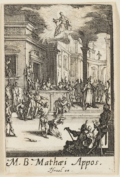 Matteus martyrdöd, plansch tretton ur Apostlarnas martyrdöd av Jacques Callot