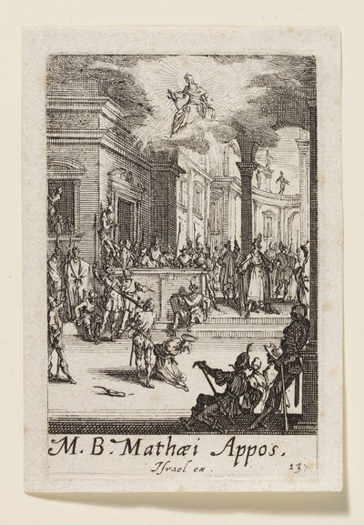 Aposteln Sankt Matteus martyrskap (M.B. Mathaei Appos.) av Jacques Callot