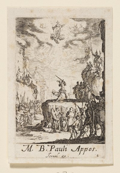 Aposteln Sankt Paulus martyrskap (Den salige aposteln Paulus martyrskap) av Jacques Callot