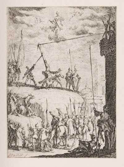Peters martyrskap, nej. 4 från Apostlarnas martyrskap av Jacques Callot