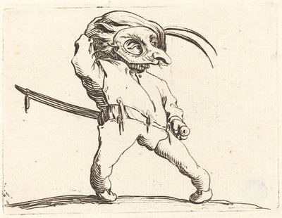 Maskerad man med vridna fötter, ca. 1622. av Jacques Callot