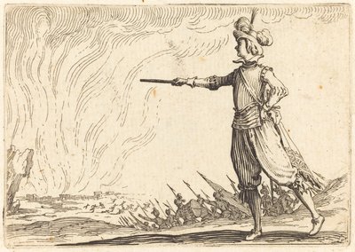 Militär befälhavare till fots av Jacques Callot