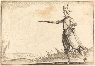 Militär befälhavare till fots av Jacques Callot