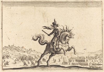 Militär befälhavare till häst av Jacques Callot