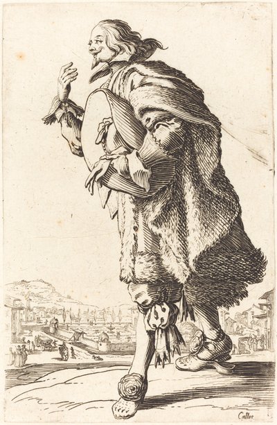 Adelsman med filthatt, bugning, ca. 16201623. av Jacques Callot