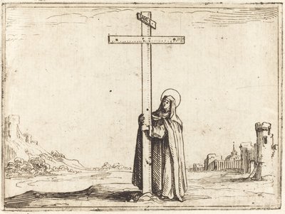Nunna som omfamnar det heliga korset, 1628. av Jacques Callot