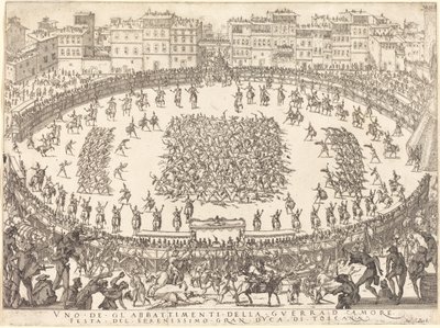 En av infanteristriderna av Jacques Callot