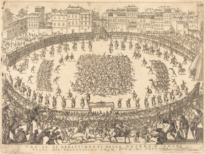 En av infanteristriderna av Jacques Callot