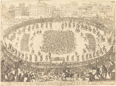 En av infanteristriderna, 1616. av Jacques Callot