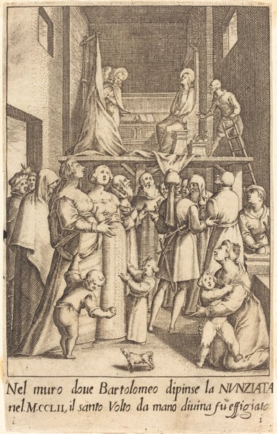 Målning av bebådelsen av Jacques Callot