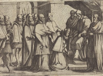 Påvlig publik [verso] av Jacques Callot