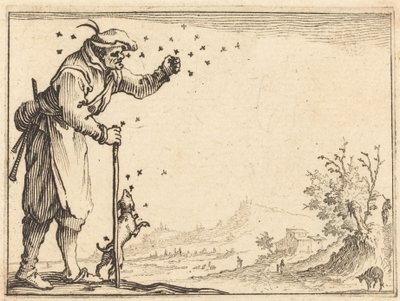 Bonde angripen av bin av Jacques Callot