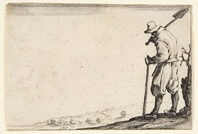 Bonde med en spade på axeln av Jacques Callot
