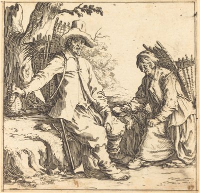 Bondepar i vila, ca. 1621. av Jacques Callot