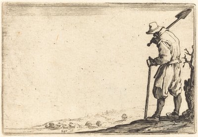 Bonde med spade på axeln av Jacques Callot
