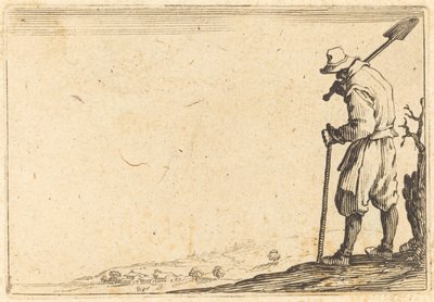 Bonde med spade på axeln av Jacques Callot