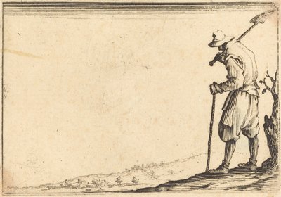 Bonde med spade på axeln av Jacques Callot