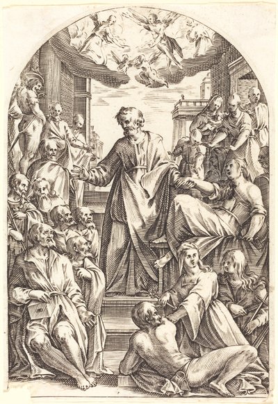 Peter Raising Tabitha av Jacques Callot