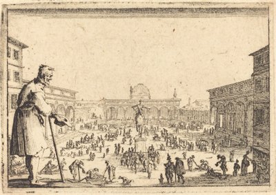 Piazza SS. Annunziata, Florens av Jacques Callot