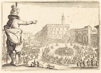 Piazza della Signoria, Florens, ca. 1622. av Jacques Callot