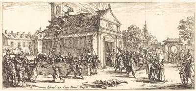 Plundrar ett kloster av Jacques Callot