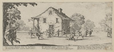 Plundring, blad 4 i serien ”Krigets fasor” av Jacques Callot