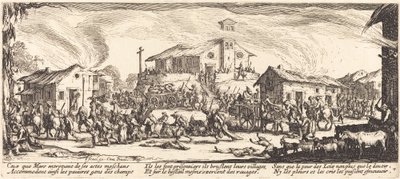 Plundra och bränna en by av Jacques Callot