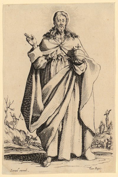 Porträtt av Claude Deruet av Jacques Callot