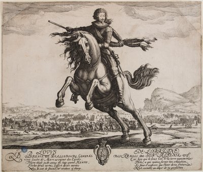 Porträtt av prinsen av Phalsbourg (Lieure 505, Meaume 508) av Jacques Callot