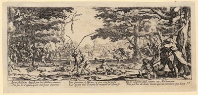 Böndernas hämnd, blad 17 ur serien ”Krigets fasor” av Jacques Callot