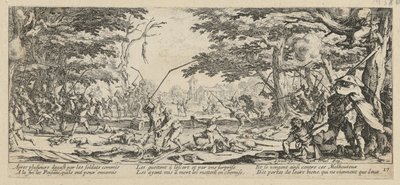 Böndernas hämnd, blad 17 ur serien ”Krigets fasor” av Jacques Callot