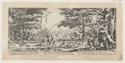 Böndernas hämnd, blad 17 ur serien ”Krigens fasor” av Jacques Callot