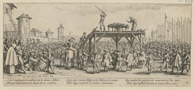 Cykel, blad 14 i serien ”Krigets fasor” av Jacques Callot